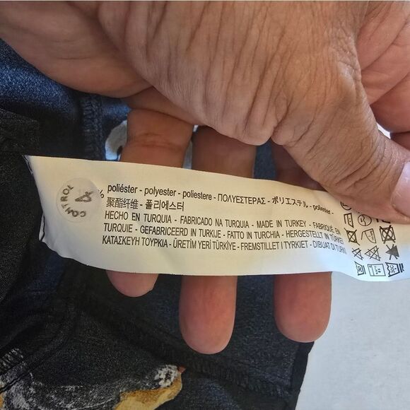 NWT Zara Floral Bird Black Dress Bell Sleeves Size M - Picture 10 of 11